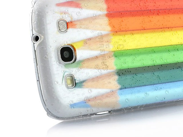 Colorful Pencils Transparant White-Only Case Samsung Galaxy S3 (i9300)