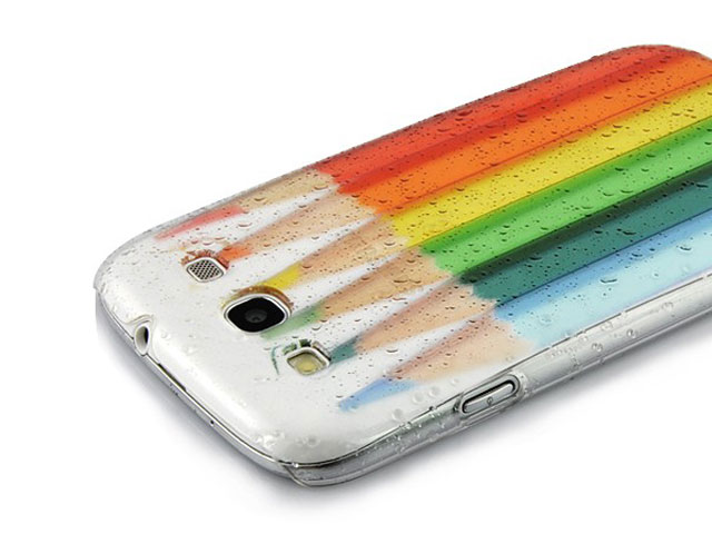 Colorful Pencils Transparant White-Only Case Samsung Galaxy S3 (i9300)
