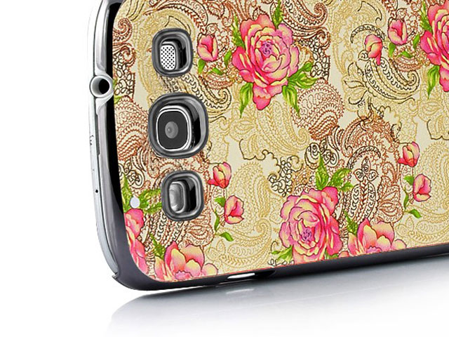 Deluxe Flower Paisley Hard Case Hoes voor Samsung Galaxy S3 (i9300)