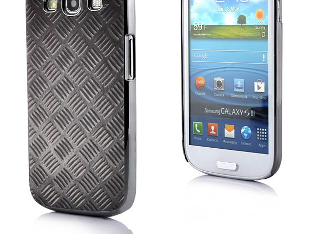Deluxe Metal-look Hard Case Hoes voor Samsung Galaxy S3 (i9300)