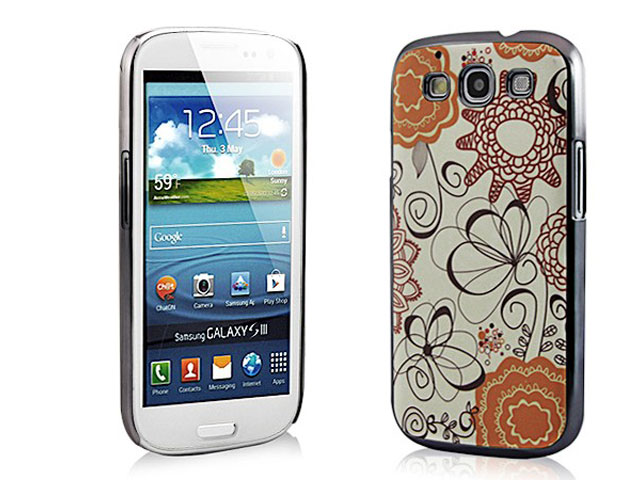 Deluxe Retro Flower Hard Case Hoes voor Samsung Galaxy S3 (i9300)
