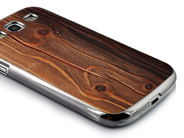 Deluxe Wood-look Hard Case Hoes voor Samsung Galaxy S3 (i9300)