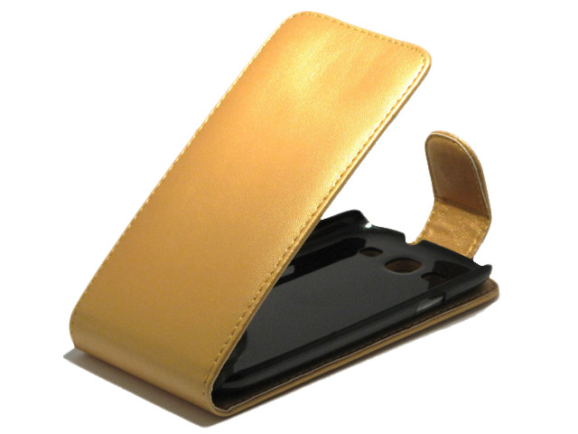 Golden Leather Flip Case Samsung Galaxy S3 (i9300)