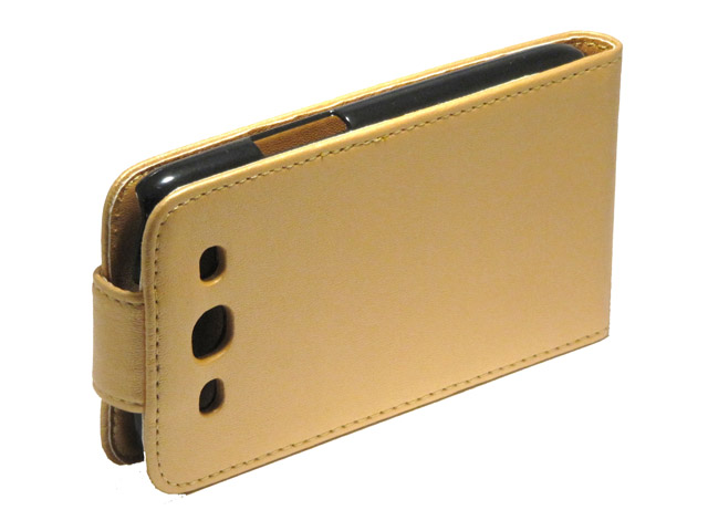 Golden Leather Flip Case Samsung Galaxy S3 (i9300)