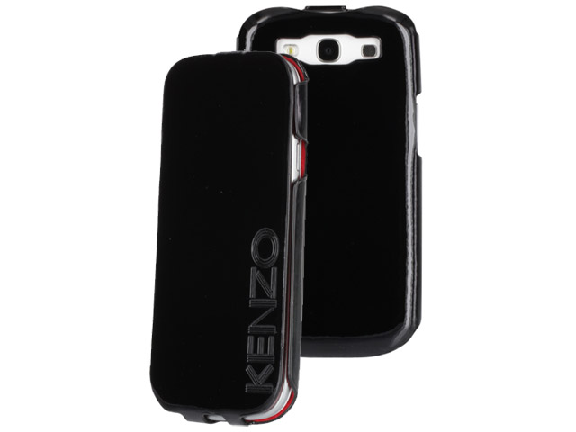 Kenzo Paris Designer Gloss Leather Flip Case Samsung Galaxy S3 (i9300)
