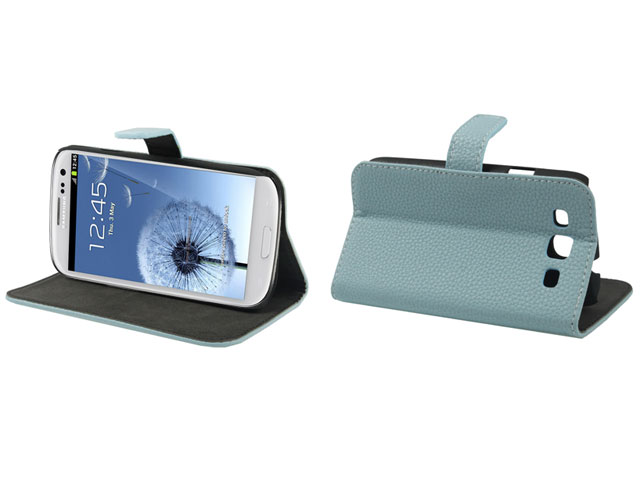 Kunstleren Sideflip Stand Case voor Samsung Galaxy S3 (i9300)