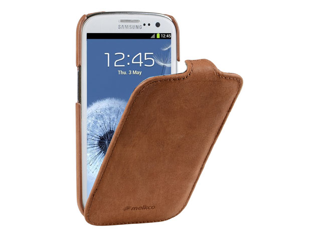 Visa Twee graden wonder Melkco Jacka Type Vintage Leren Slimline Case Samsung Galaxy S3