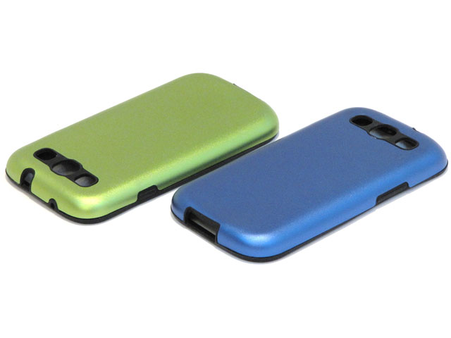 Metal Silicon Dual Protection Case voor Samsung Galaxy S3 (i9300)
