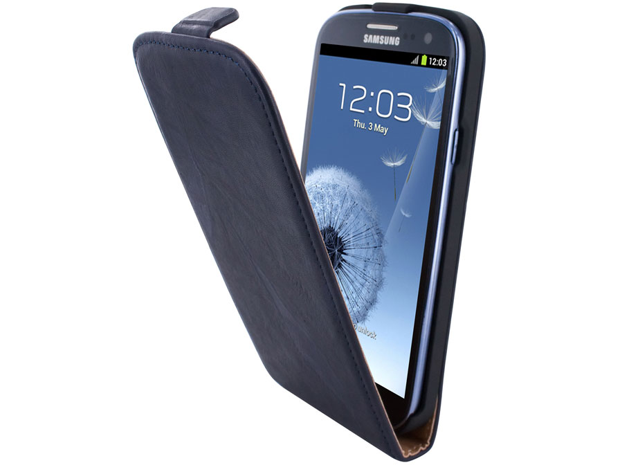 Mobiparts Vintage Leren Flip Case voor Samsung Galaxy S3