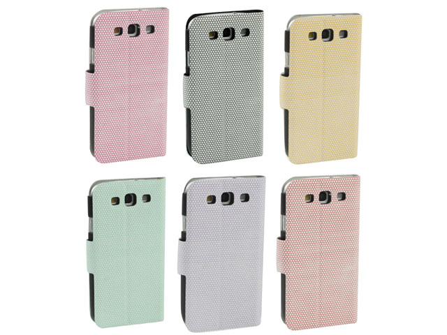 Pastels Sideflip Stand Case voor Samsung Galaxy S3 (i9300)