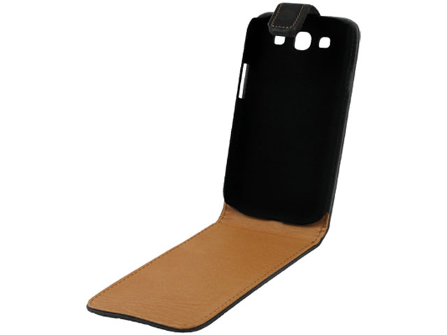 Rough Leather Flip Case voor Samsung Galaxy S3 (i9300)