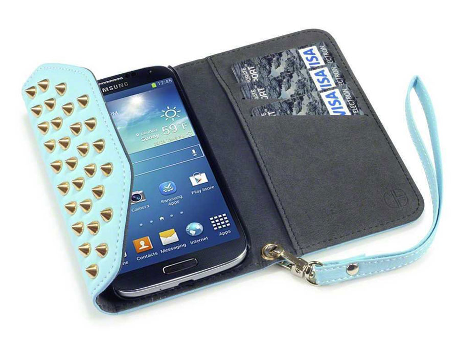 Covert Studded Pastel Trifold Wallet Case Samsung Galaxy S4