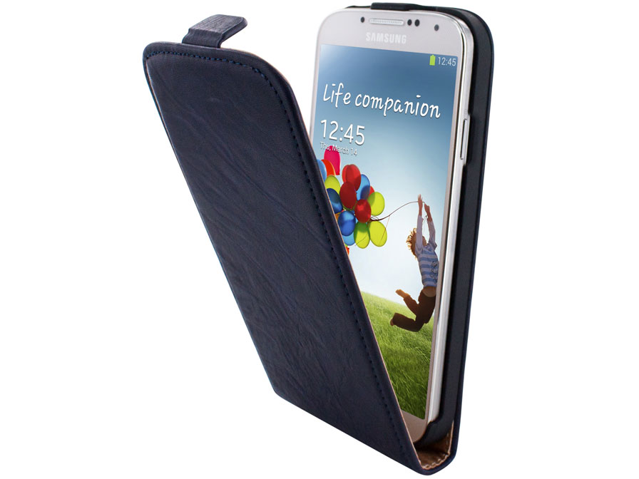cabine schild gas Mobiparts Vintage Leren Flip Case voor Samsung Galaxy S4