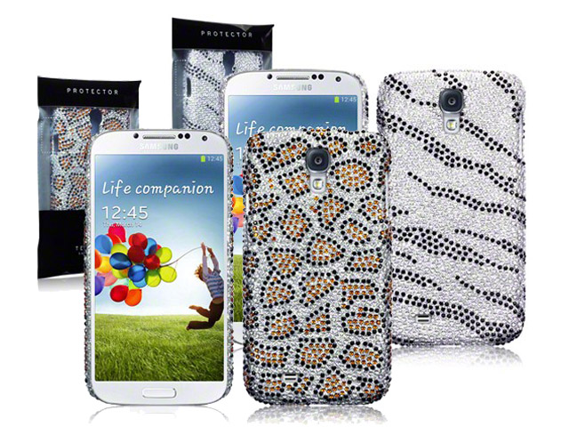 CaseBoutique Safari Diamante Case Hoesje voor Samsung Galaxy S4 (i9500