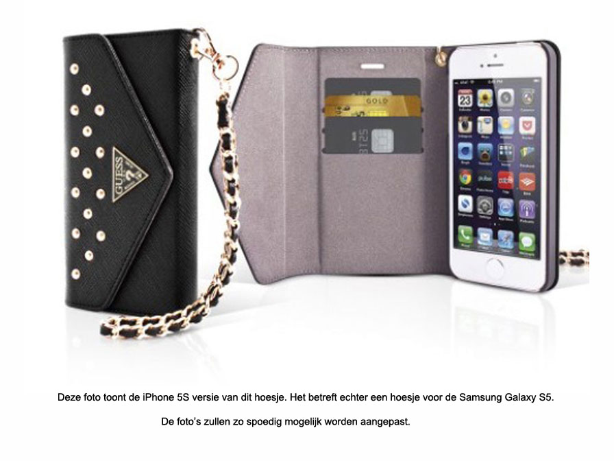 Graveren Shinkan wees gegroet Guess Studded Clutch Case - Wallet Case voor Samsung Galaxy S5