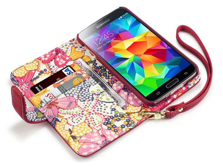 CaseBoutique Lily Wallet Case - Hoesje voor Samsung Galaxy S5