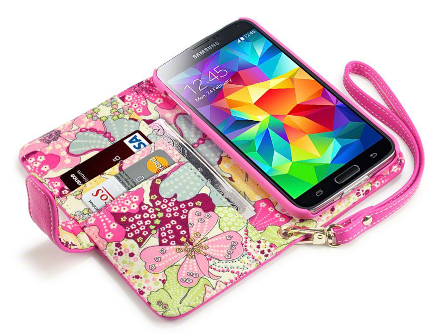 CaseBoutique Lily Wallet Case - Hoesje voor Samsung Galaxy S5