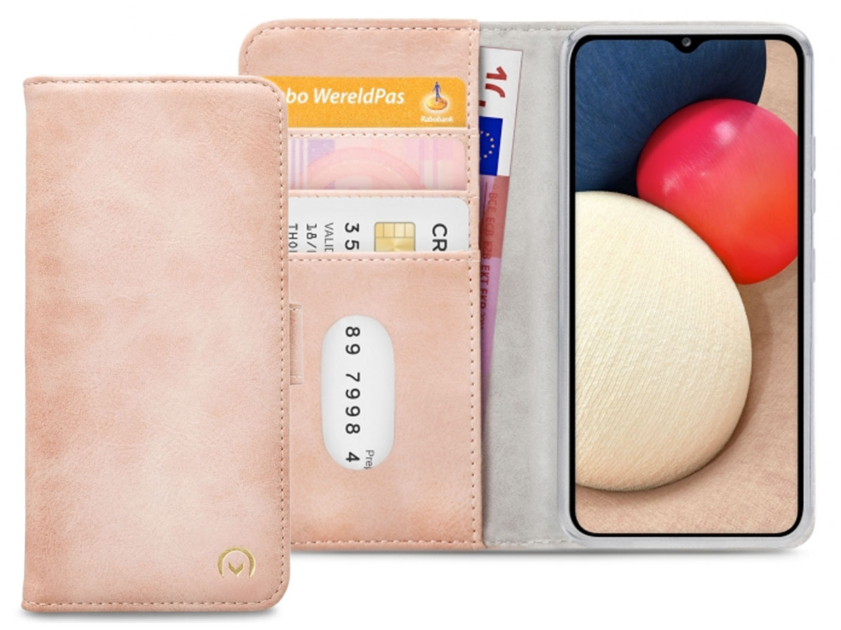 Mobilize Elite Walletbook Roze - Samsung Galaxy A02s hoesje