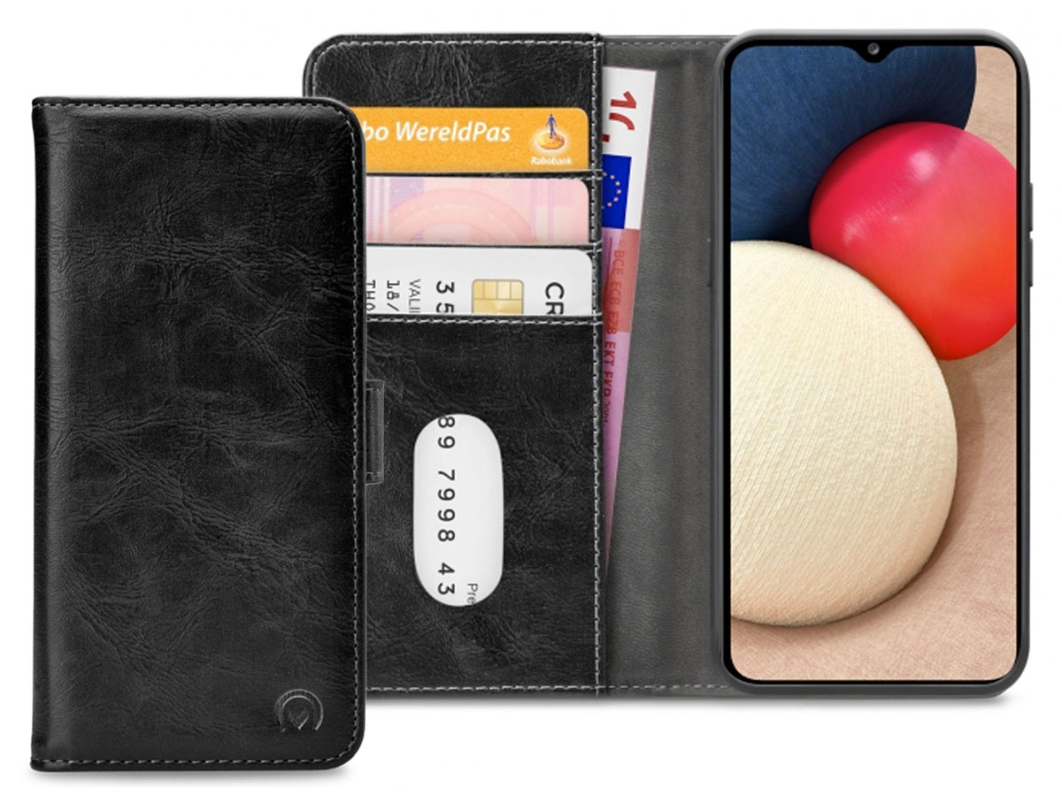 Mobilize Elite Walletbook Zwart - Samsung Galaxy A02s hoesje