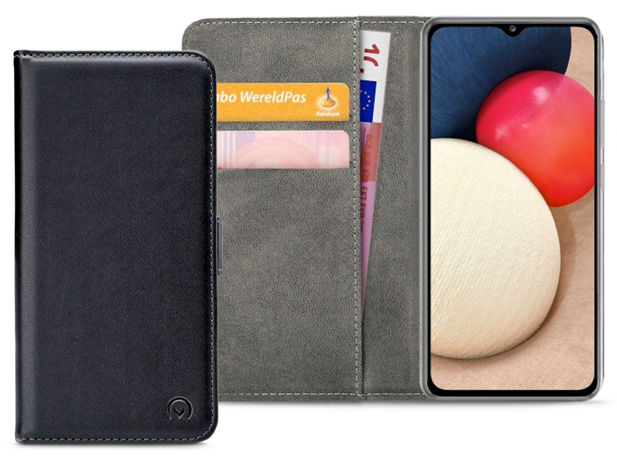Mobilize Walletbook Zwart - Samsung Galaxy A02s hoesje