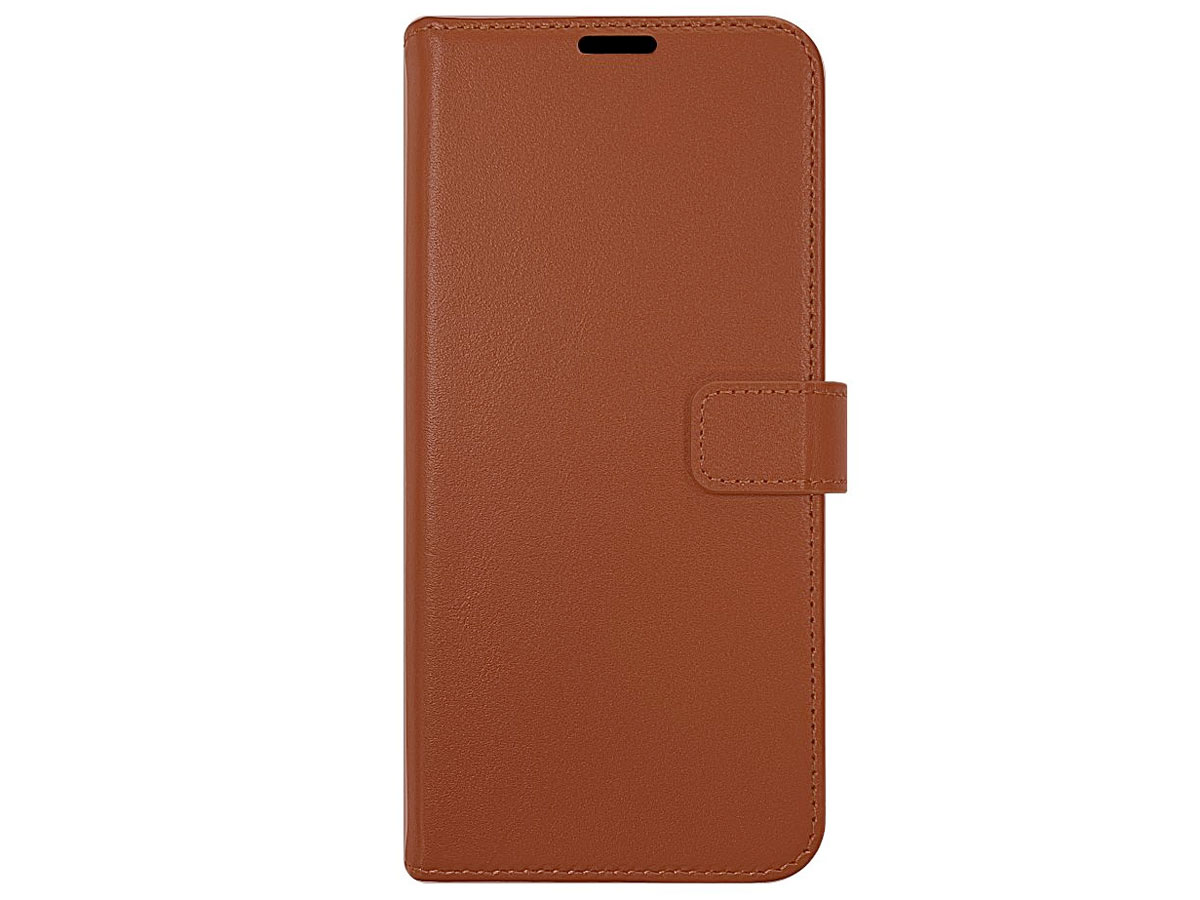 Valenta Leather Bookcase Bruin - Samsung Galaxy A02s hoesje