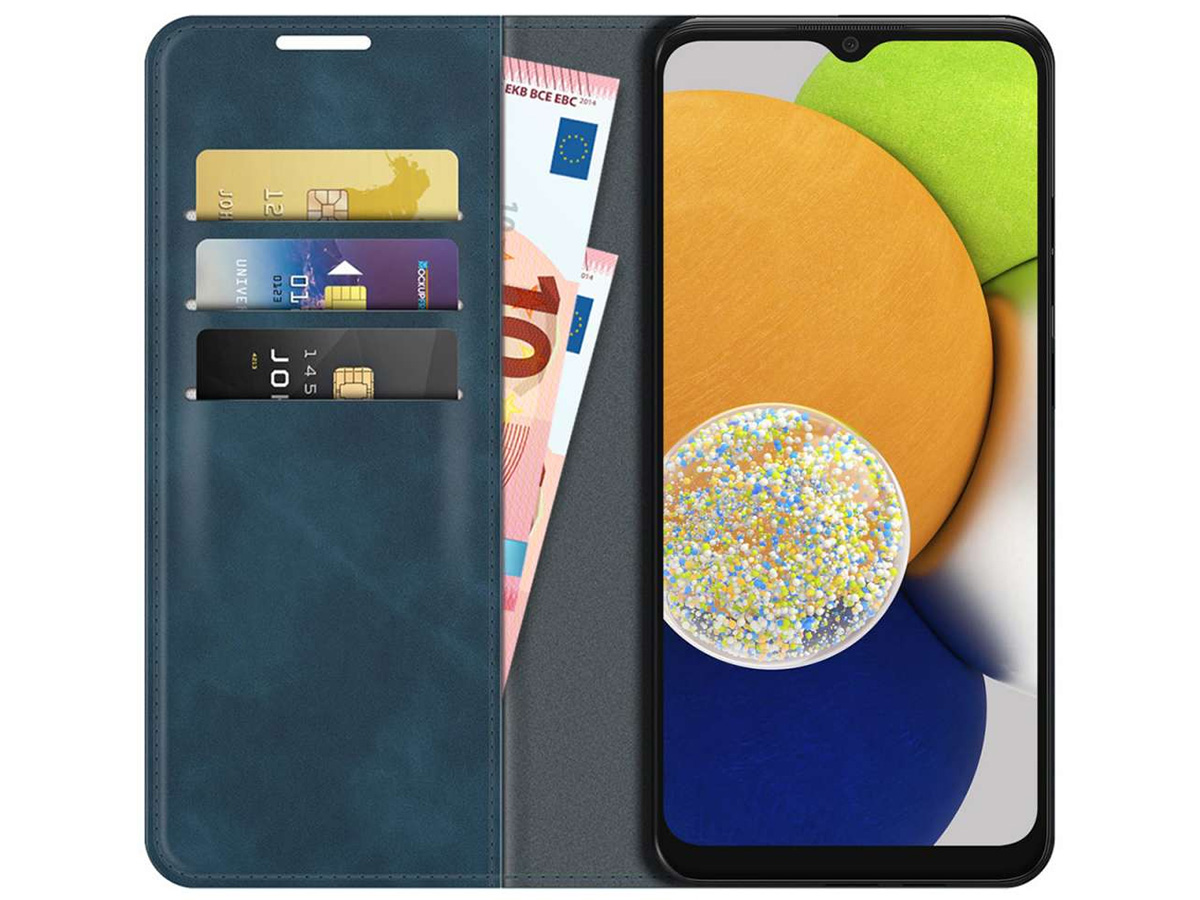 Just in Case Slim Wallet Case Blauw - Samsung Galaxy A03 hoesje