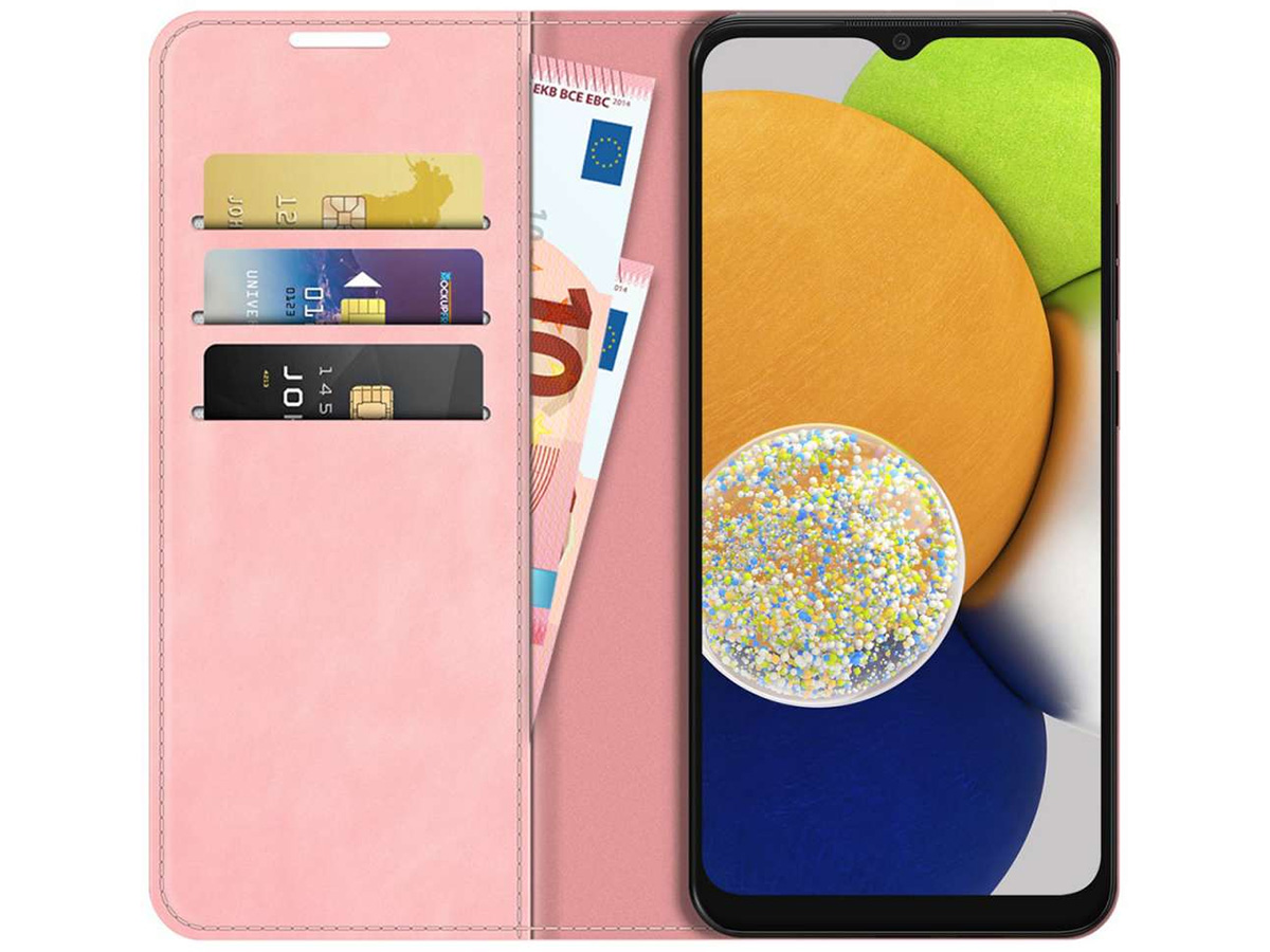 Just in Case Slim Wallet Case Roze - Samsung Galaxy A03 hoesje