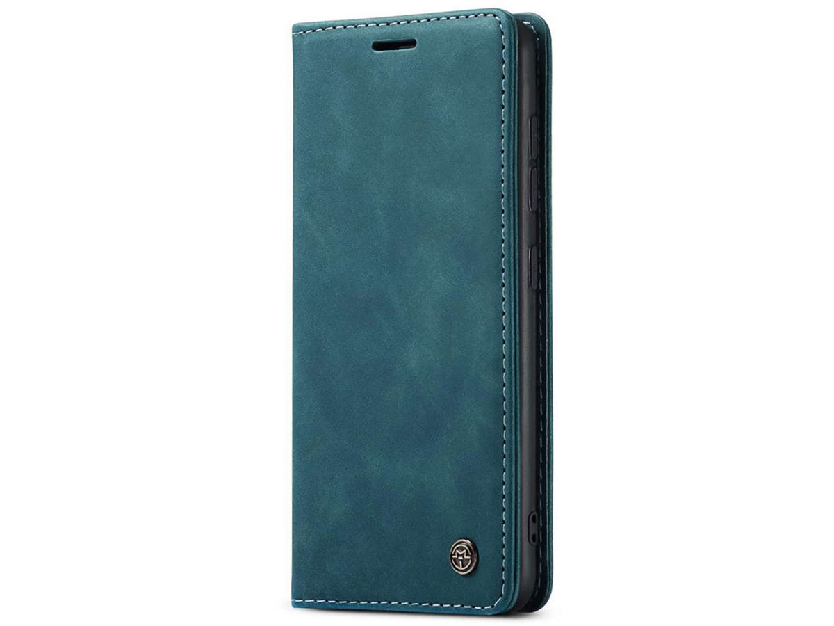 CaseMe Vintage BookCase Blauw - Samsung Galaxy A03s hoesje