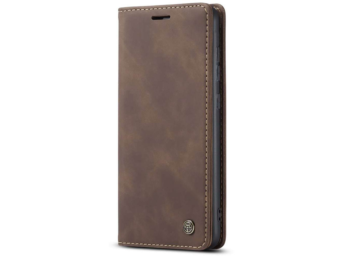 CaseMe Vintage BookCase Bruin - Samsung Galaxy A03s hoesje