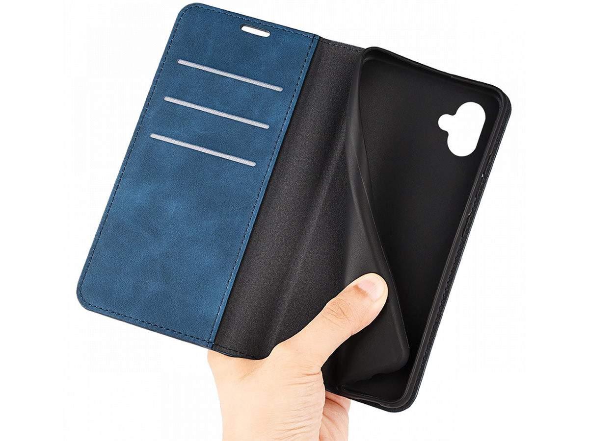 Just in Case Slim Wallet Case Blauw - Samsung Galaxy A04 hoesje