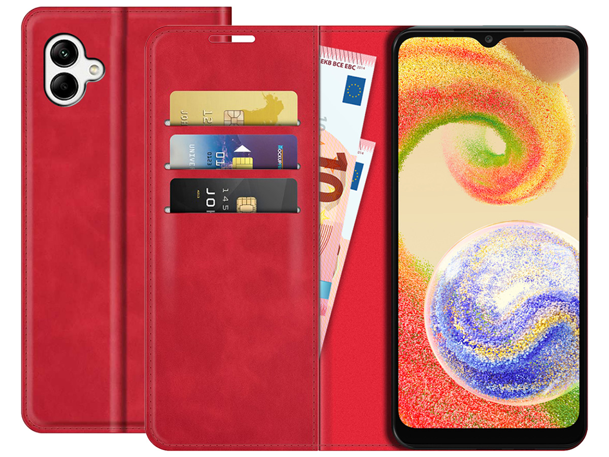 Just in Case Slim Wallet Case Rood - Samsung Galaxy A04 hoesje