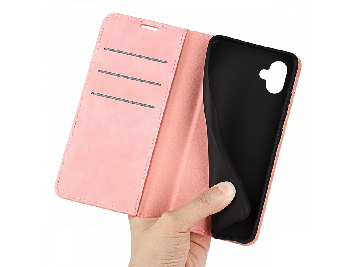 Just in Case Slim Wallet Case Roze - Samsung Galaxy A04 hoesje