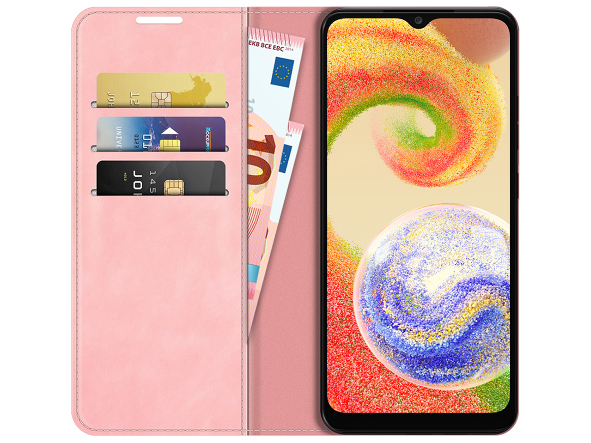 Just in Case Slim Wallet Case Roze - Samsung Galaxy A04 hoesje