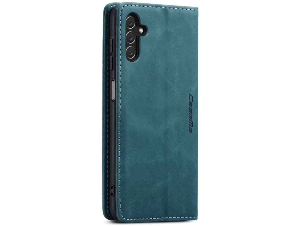 CaseMania Vintage Slim Bookcase Blauw - Samsung Galaxy A04s hoesje