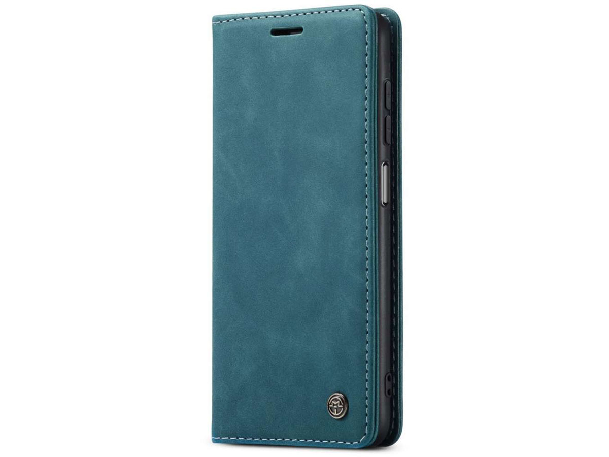 CaseMania Vintage Slim Bookcase Blauw - Samsung Galaxy A04s hoesje