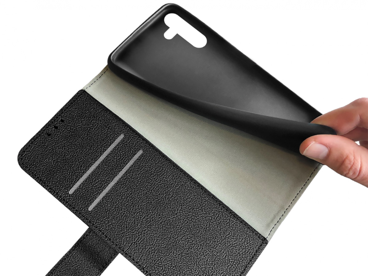 Just in Case Card Wallet Case Zwart - Samsung Galaxy A04s hoesje