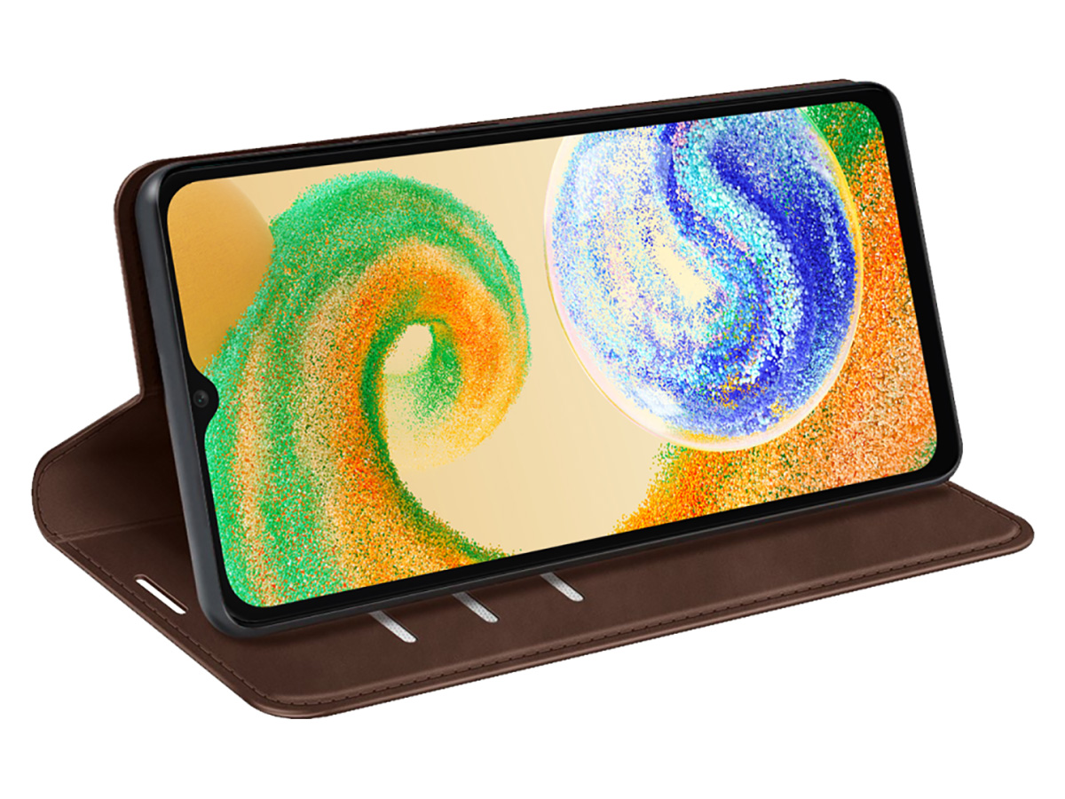 Just in Case Slim Wallet Case Bruin - Samsung Galaxy A04s hoesje