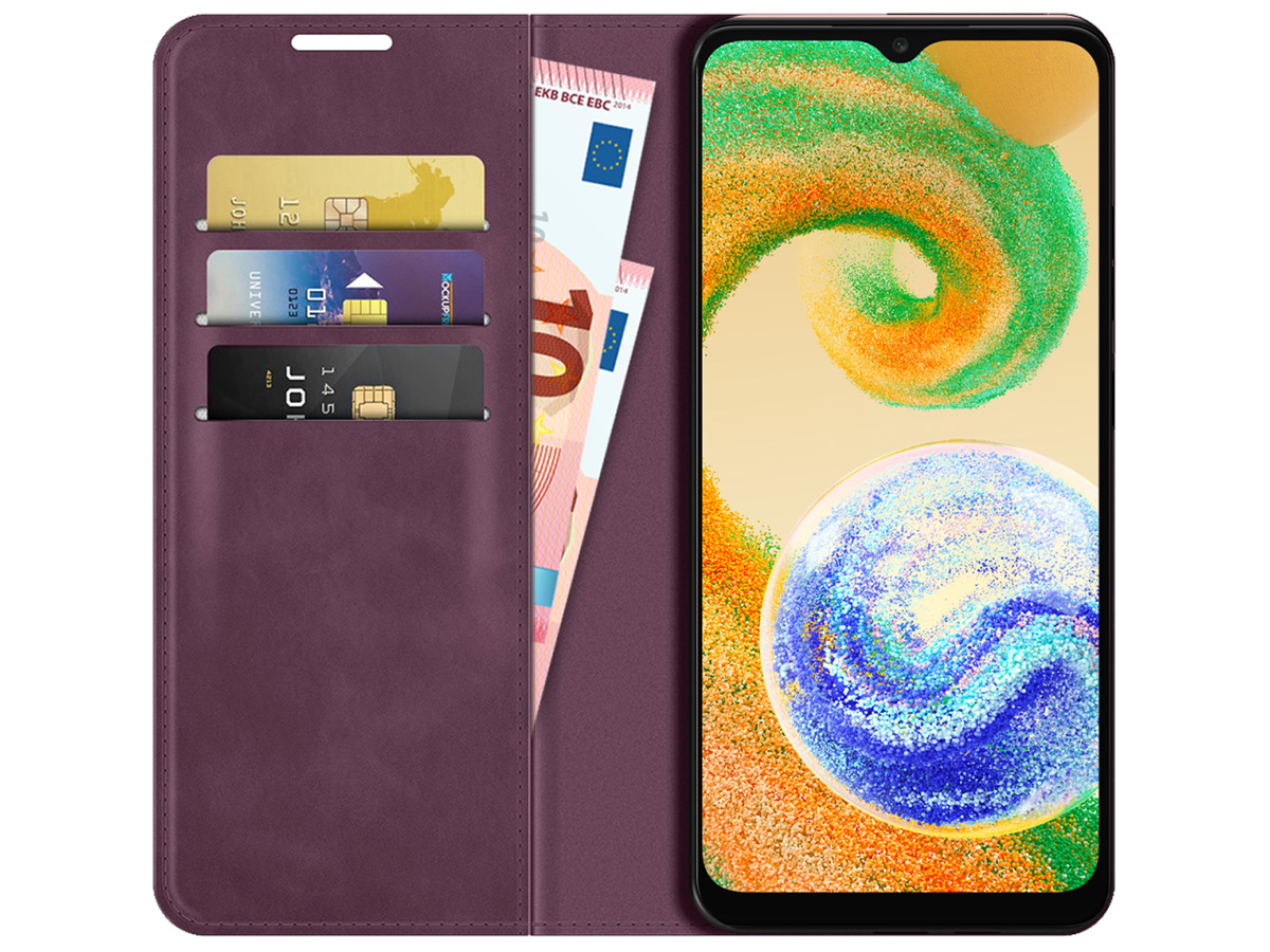 Just in Case Slim Wallet Case Paars - Samsung Galaxy A04s hoesje