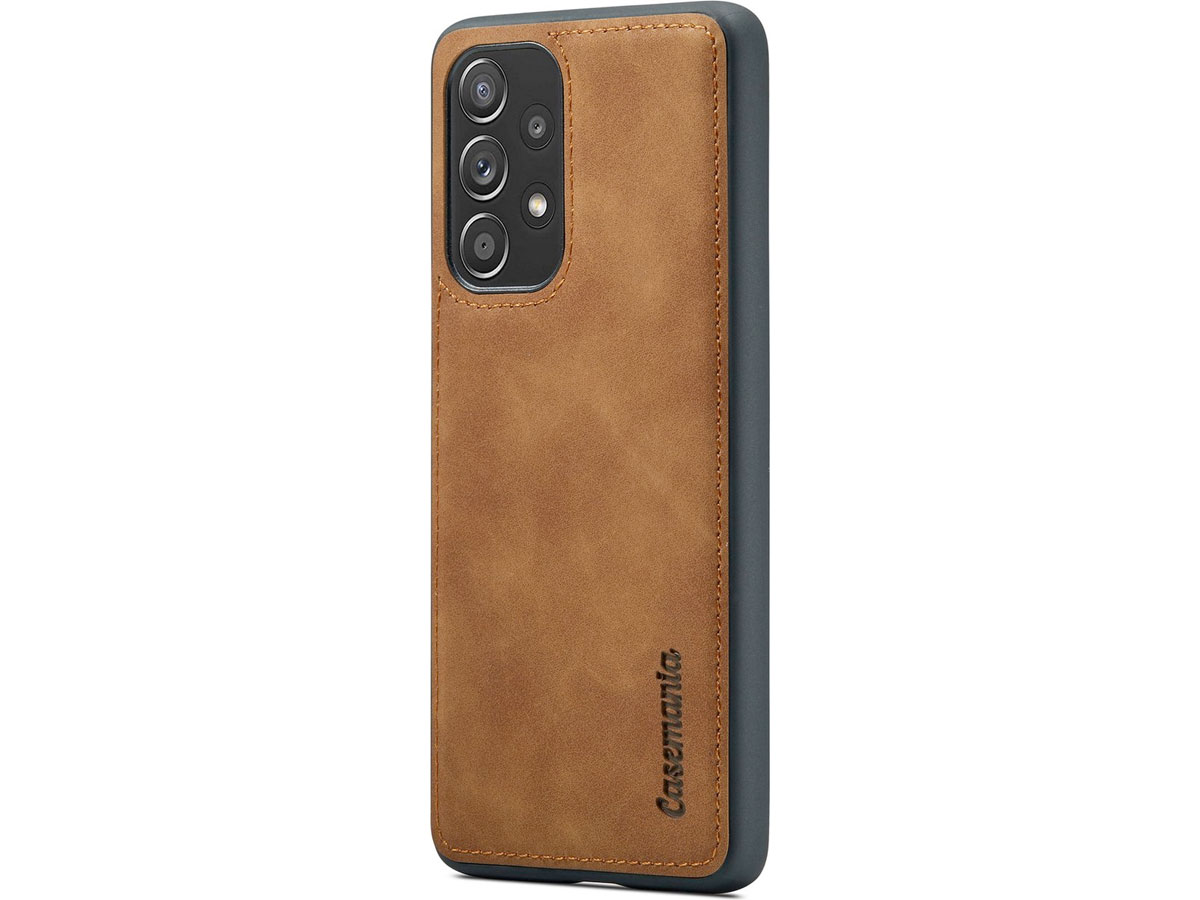 CaseMania 2in1 Magnetic Bookcase Cognac - Samsung Galaxy A14 5G Hoesje