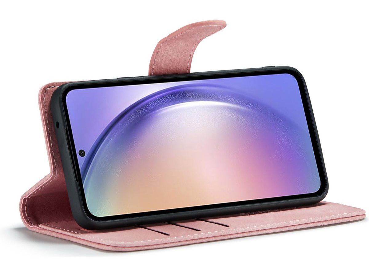 CaseMe 2in1 Magnetic Bookcase Roze - Samsung Galaxy A14 5G Hoesje