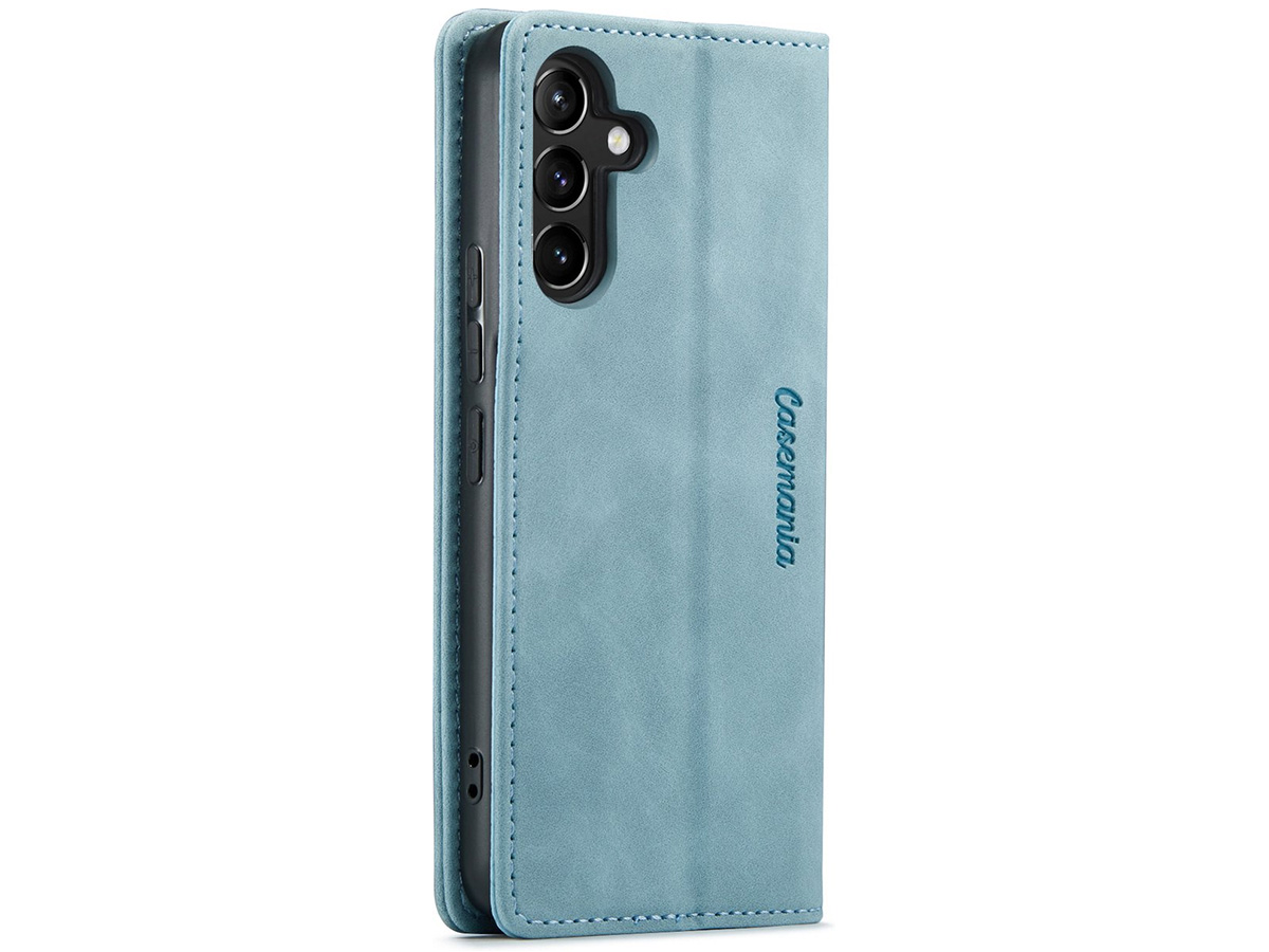 CaseMe Vintage BookCase Aqua - Samsung Galaxy A14 5G hoesje