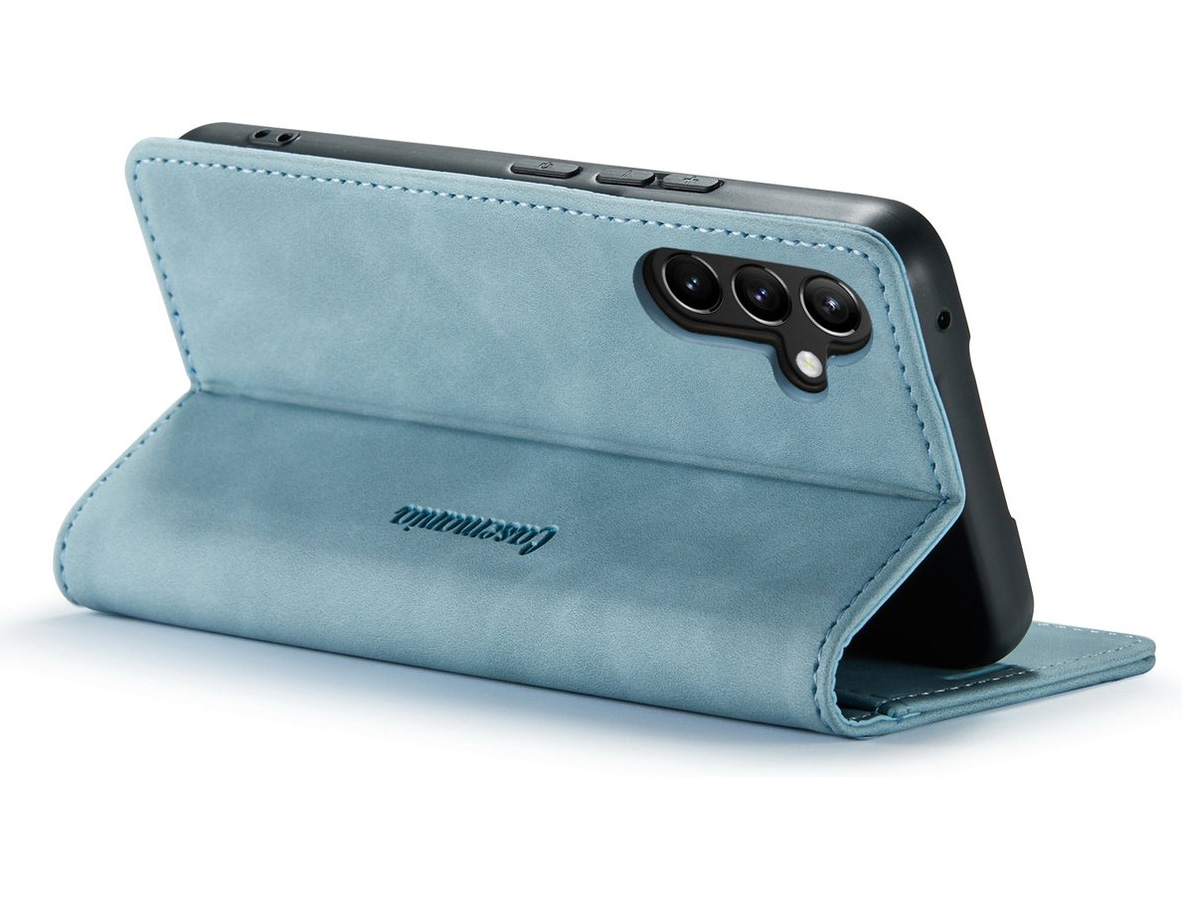 CaseMania Vintage Slim Bookcase Aqua - Samsung Galaxy A14 5G hoesje