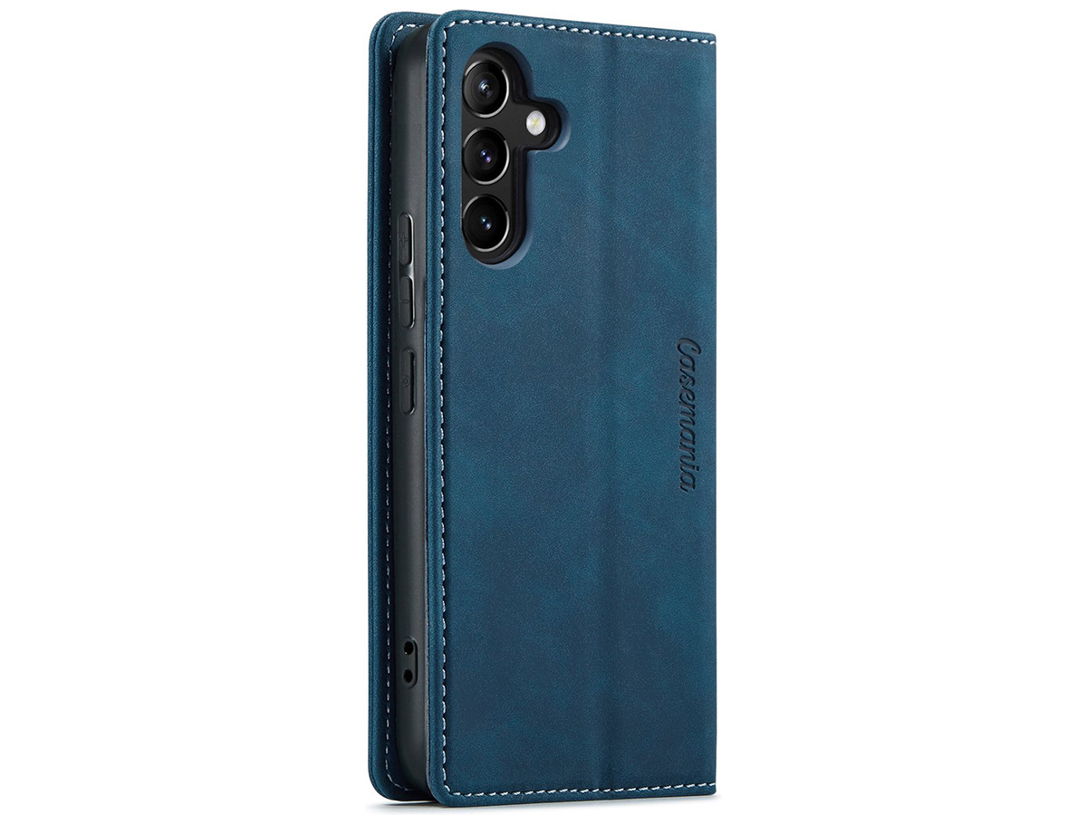 CaseMe Vintage BookCase Donkerblauw - Samsung Galaxy A14 5G hoesje