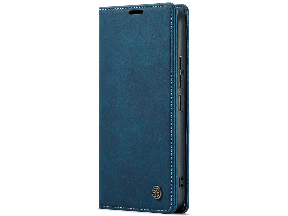 CaseMania Vintage Slim Bookcase Donkerblauw - Samsung Galaxy A14 5G hoesje