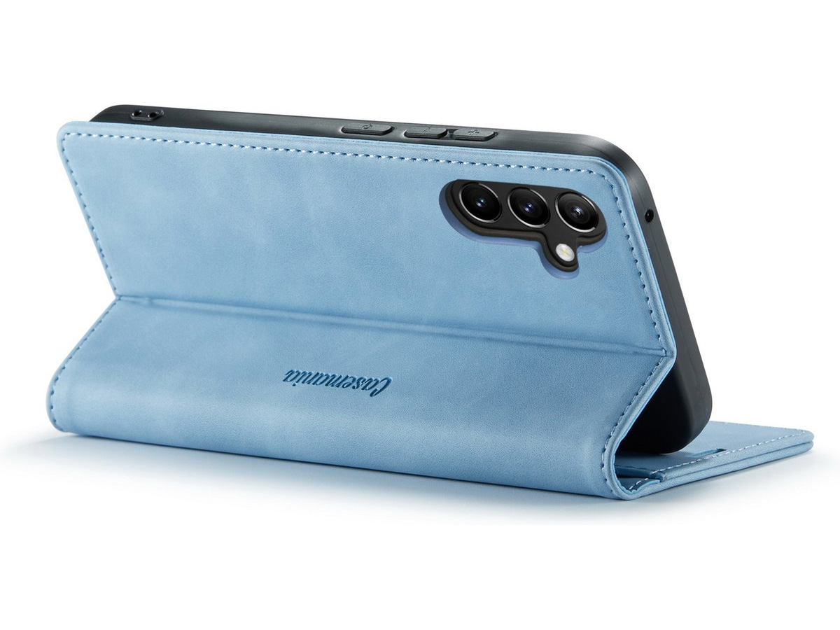CaseMe Vintage BookCase Lichtblauw - Samsung Galaxy A14 5G hoesje
