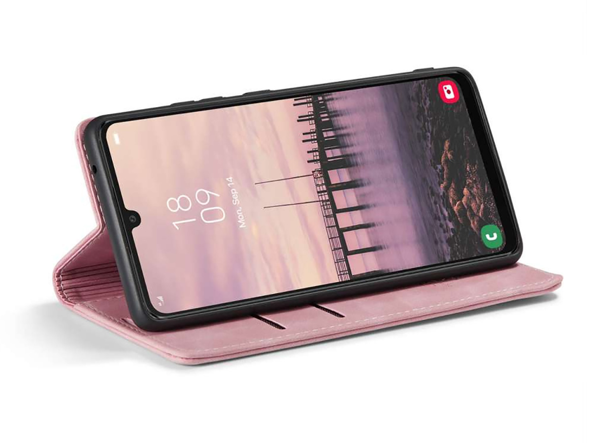 CaseMania Vintage Slim Bookcase Roze - Samsung Galaxy A14 5G hoesje