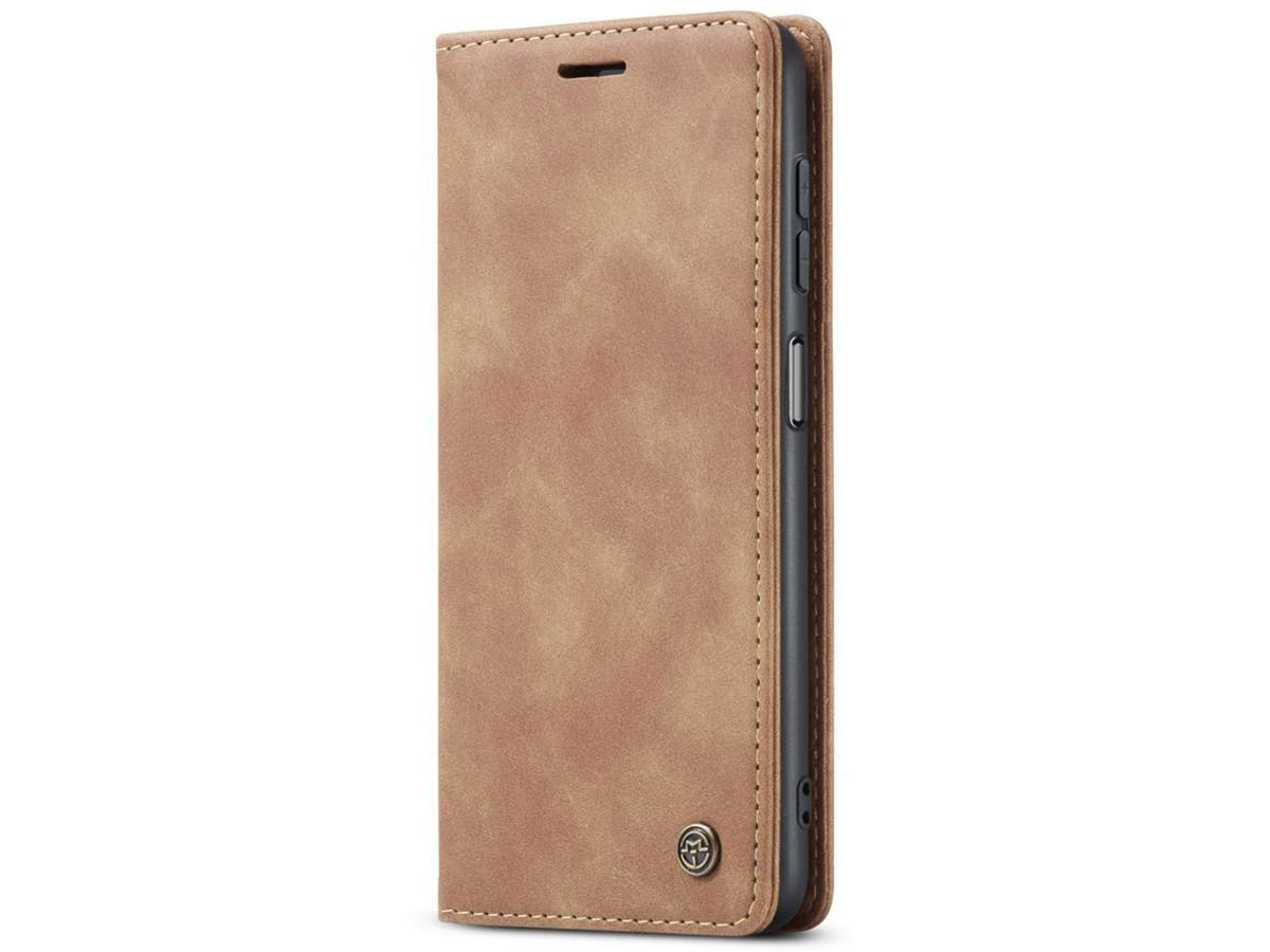 CaseMania Vintage Slim Bookcase Tan - Samsung Galaxy A14 5G hoesje