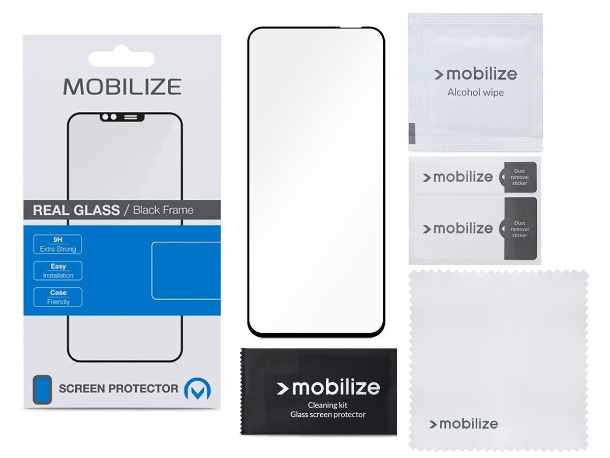 Mobilize Samsung Galaxy A14 Screen Protector Glas Black Frame