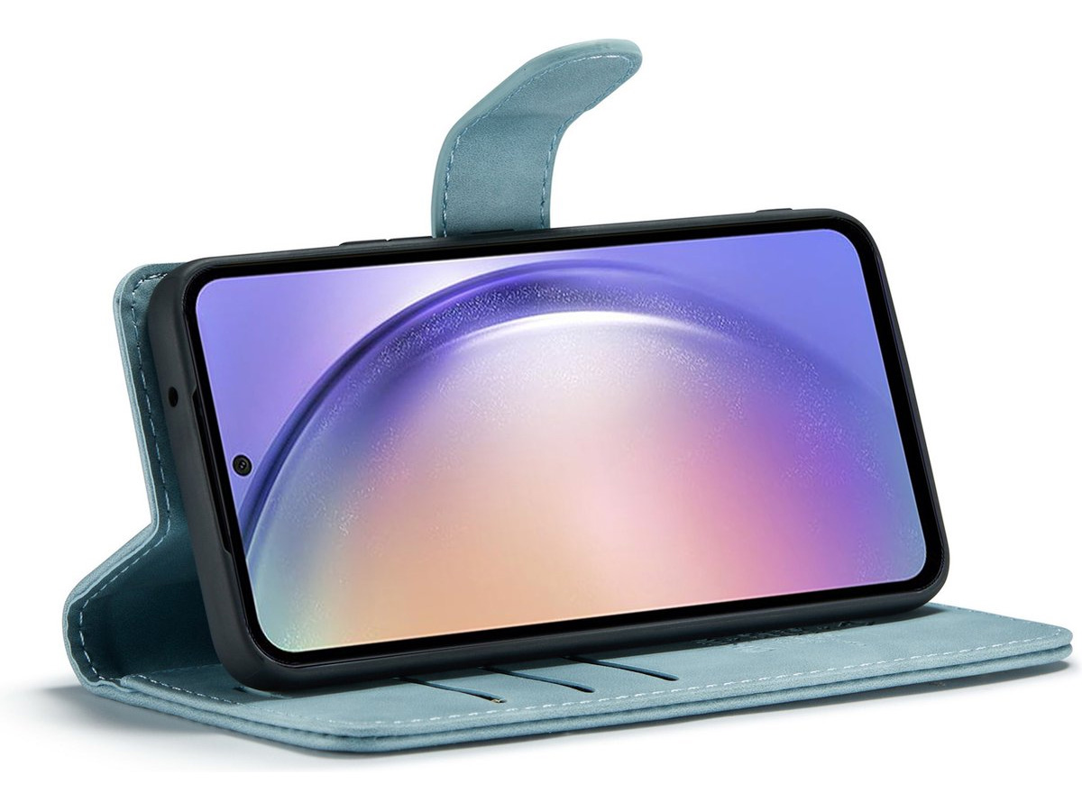 CaseMania 2in1 Magnetic Bookcase Aqua - Samsung Galaxy A15 Hoesje