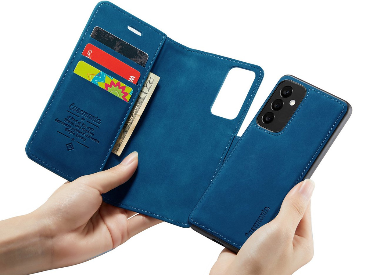 CaseMania 2in1 Magnetic Bookcase Donkerblauw - Samsung Galaxy A15 Hoesje